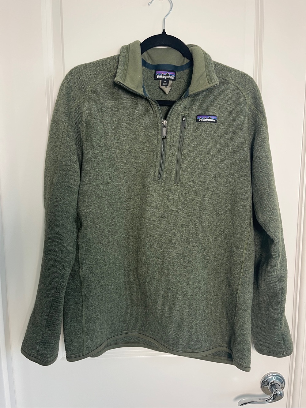 Green Patagonia Men’s Better Sweater 1/2 zip fleece pullover jacket Size Medium
